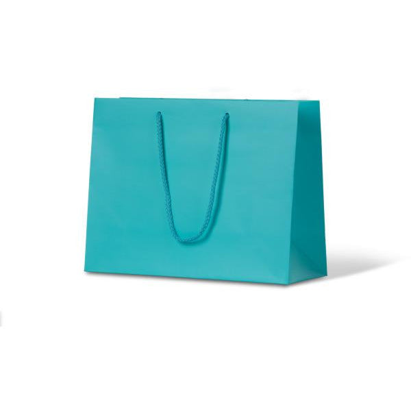 Laminated Matte Ruby Paper Bag - Aqua