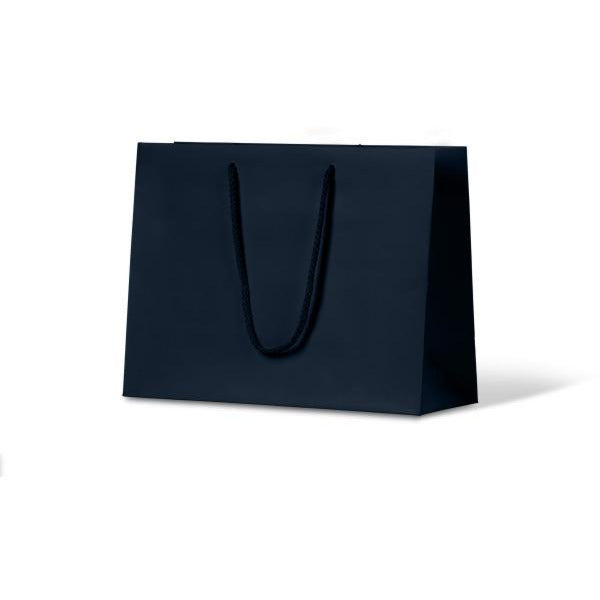 Laminated Matte Ruby Paper Bag - Navy